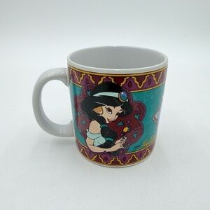 Vintage Disney Jasmine Aladdin Genie Coffee Mug Cup